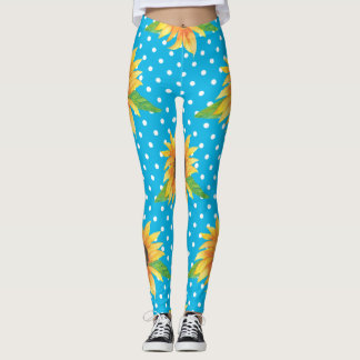 Solrossolskans Blommigt kontur Leggings
