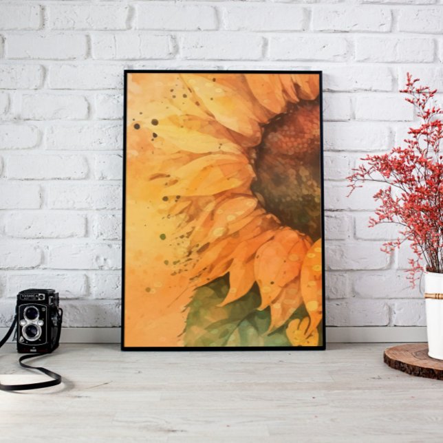 Solrossolskyddsdekoration, vattenfärgskanvas canvastryck (sunflower canvas, matisse flower art canvas, living room décor, above bed wall art, modern home déco)