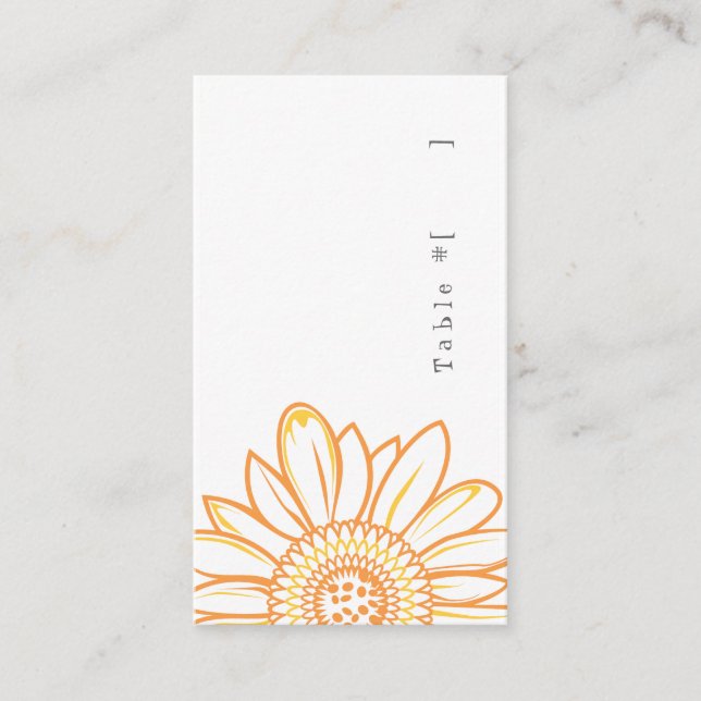 Solrossorkort Placeringskort (Framsida)