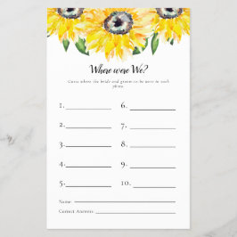 Solrosspel Möhippa där vi var Flygblad