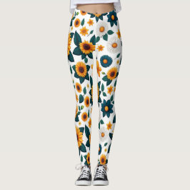 Solrosstampede: Naturens Groovy Disco Leggings