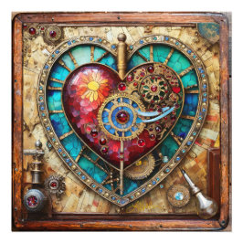Solrosstank (Glass Heart Steampunk Series) Fototryck