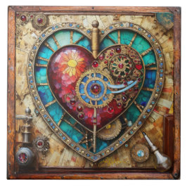 Solrosstank (Glass Heart Steampunk Series) Kakelplatta