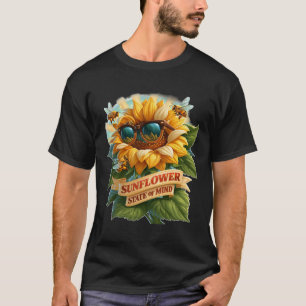 Solrosstat Cool Sommar Humör T Shirt