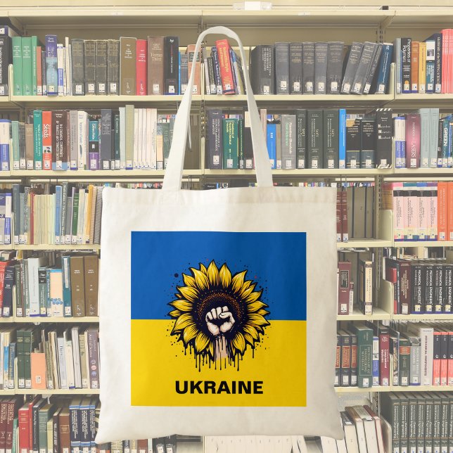 Solrosstöd Ukraina Flagga Tygkasse (Skapare uppladdad)