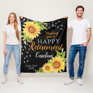 Solrossvart solrossvart lycklig Pension Blommigt Fleecefilt