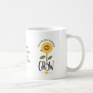 Solrostack för att du hjälpte oss att växa lärare kaffemugg