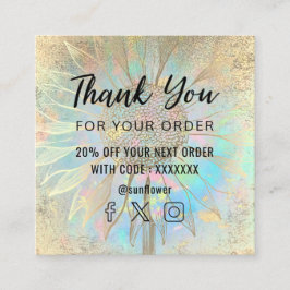 solrostack fyrkantigt visitkort