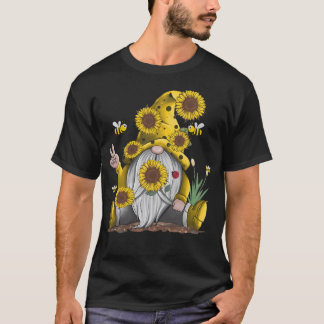 Solrostomgryn med bin Hippie Gnome T Shirt