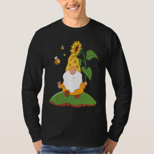 Solrostomgryn med bin Hippie Gnome T Shirt