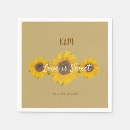 Solrostrio i sage-bröllop pappersservett