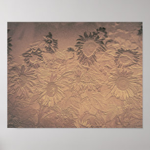 SolrosVintage Sepia Blommigt Chic Antique Poster