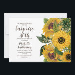 Solrosvit Gult Surprise 40:e födelsedagen Inbjudningar<br><div class="desc">Fin gult och brun solrosfärgad blommigt och gienery botanical Surprise 40 födelsedagsinbjudan på en vit bakgrund med ett sött kursivt skript. Kontakta oss om du behöver hjälp med att anpassa eller matcha produkter.</div>