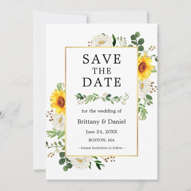 Solrovit Blommigt Grey Spara datumkortet Spara Datumet (Framsida)