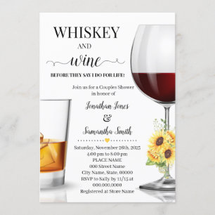 Solrowhisky och vin innan jag duschar inbjudningar