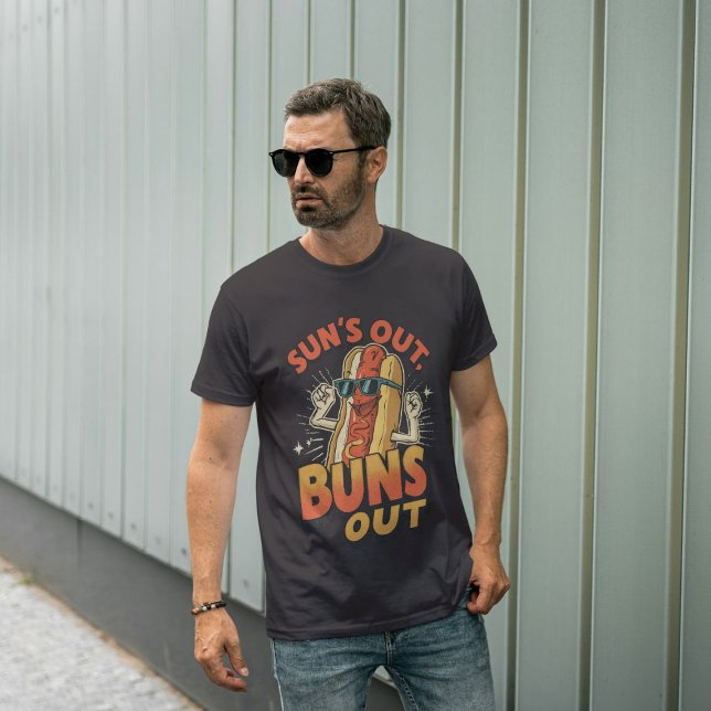 Sol's Out Buns Out - Funny Hotdog Pun Summer BBQ T Shirt (Skapare uppladdad)