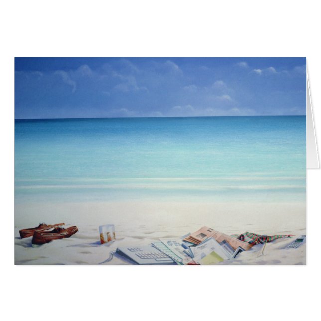 SolSand och pengar II Hälsningskort (Framsidan Horizontal)