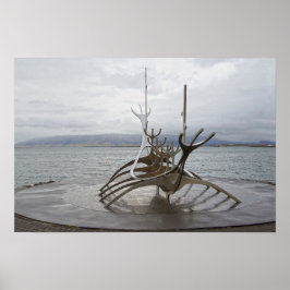 Solseglare Skulptur, Reykjavik, Island Poster
