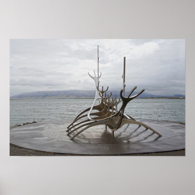 Solseglare Skulptur, Reykjavik, Island Poster (Framsidan)