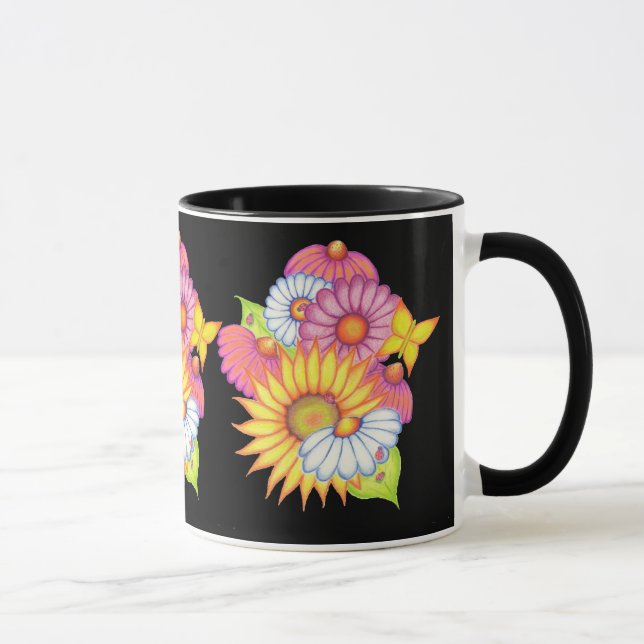 Solsicker från landet Svart kaffemugg (Höger)