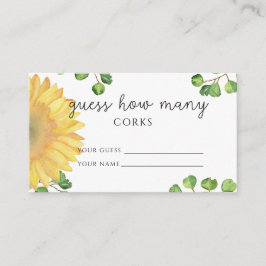 Solsicker gissa hur många korkar bröllopsspel tilläggskort