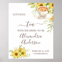 Solsickergrönsakste Bröllopsdusch Välkomstskylt Poster