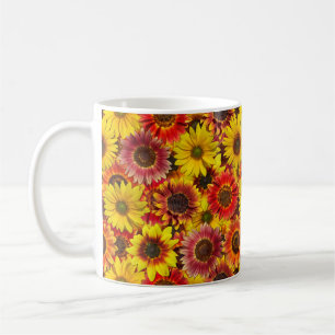 Solsickes sömlösa mönster kaffemugg