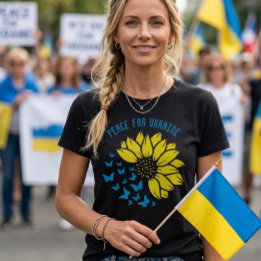 Solsickesymbol för fred. Fred för Ukraina. T Shirt
