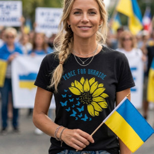 Solsickesymbol för fred. Fred för Ukraina. T Shirt