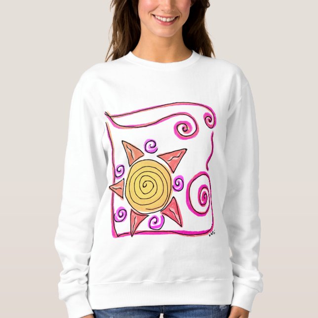 Solsken Abstrakt Konst att Bära T Shirt (Framsida)