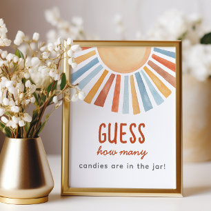 Solsken Baby Shower Gissningslek skylt