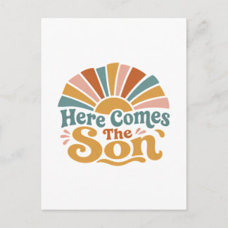 Solsken Baby Shower Här kommer sonen Vykort