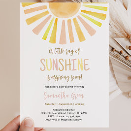 Solsken Baby Shower Inbjudningar