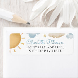 Solsken Baby Shower Returadressetikett Returadress Etikett