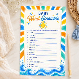 Solsken Bebis Shower Ord Omskrivningsspel