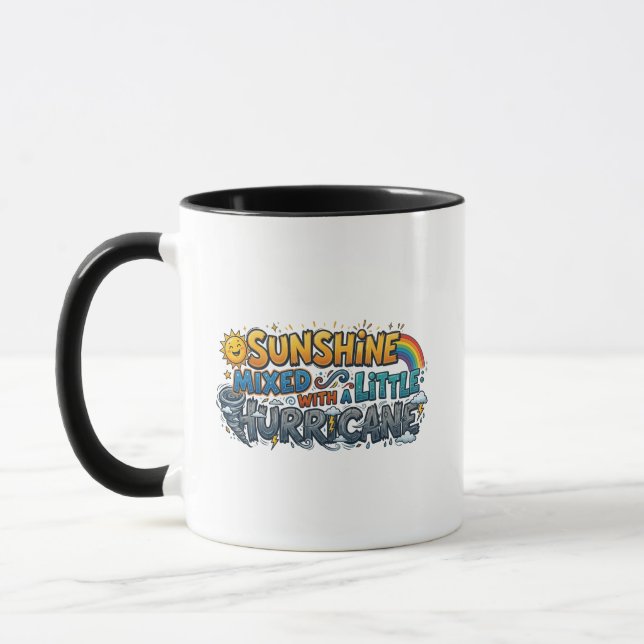 Solsken Blandat Med En Liten Orkan Retro Mugg (Vänster)