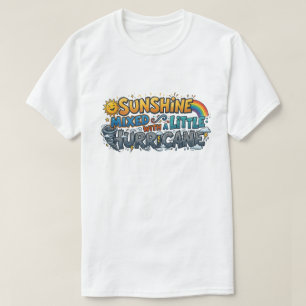 Solsken Blandat Med En Liten Orkan Rolig Tecknad S T Shirt