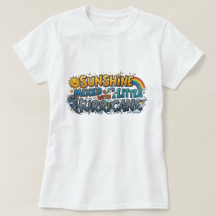 Solsken Blandat Med Lite Orkan Rollig Tecknad Seri T Shirt