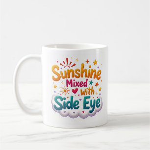 Solsken blandat med snett blick-mugg kaffemugg