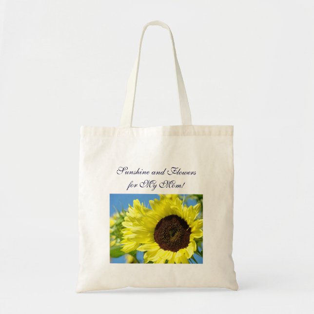 Solsken & blommor till min mamma! handväskor Solro Tygkasse (Framsidan)