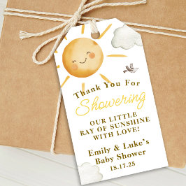 Solsken Boho Sol Könsneutral Baby Shower Presentetikett