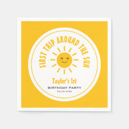 Solsken Första Resan Runt Solen 1-årsdag Pappersservett