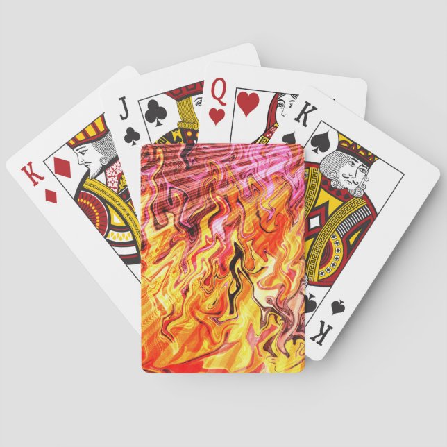 Solsken genom lågor...... casinokort (Baksidan)