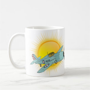 Solsken i coolans vintage flygplan kaffemugg