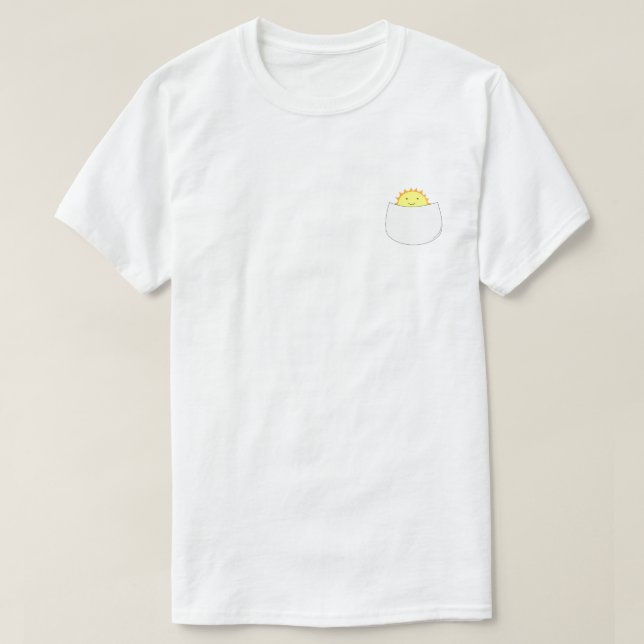 Solsken i mitt fick- - gullig lycklig le sol t shirt (Design framsida)