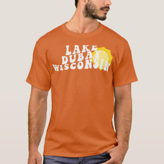 Solsken i Sjö Dubay Wisconsin Retro Vågigt 1970-ta T Shirt