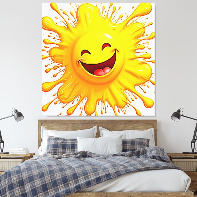 Solsken Leenden: Sprickande Glädje Canvastryck (Insitu (sovrum))