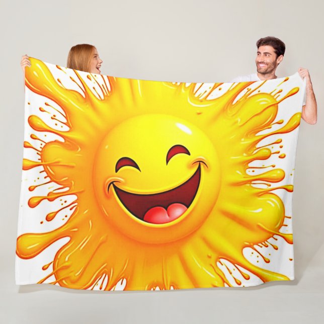 Solsken Leenden: Sprickande Glädje Fleecefilt (På plats)