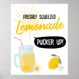 Solsken Lemonad och Rolighetsstånd Födelsedagsfest Poster