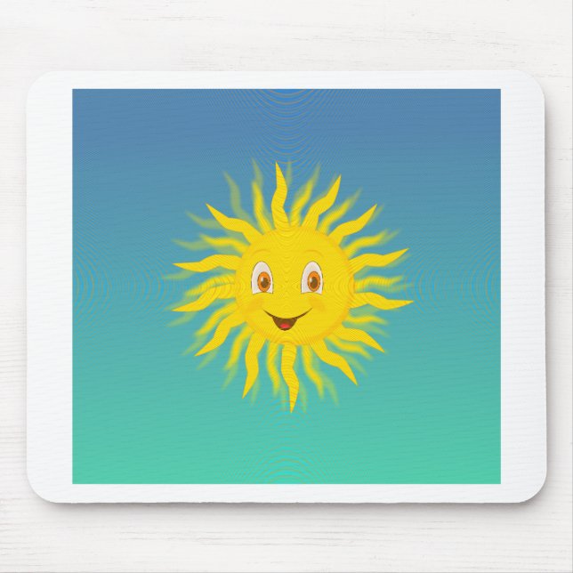 Solsken med cirkulärt Linjer Musmatta (Framsidan)